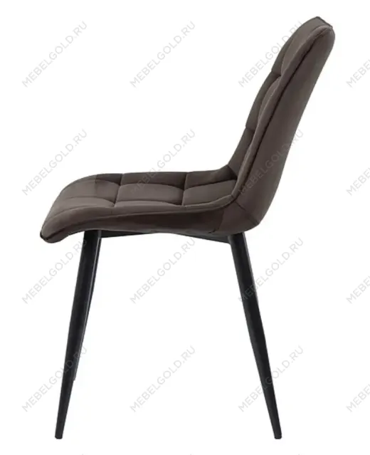 Стул Signal CHIC Velvet Bluvel 48 (коричневый/черный мат)  | изображение 3