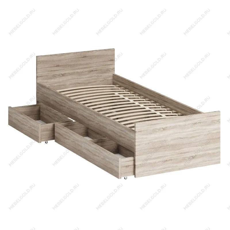 Ящик выкатной для кроватей СИРИУС, 138х60х20 см, дуб сонома | изображение 5