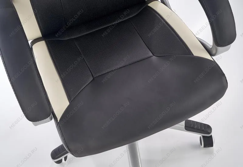 Кресло компьютерное Halmar BARTON (черный/белый) | изображение 3