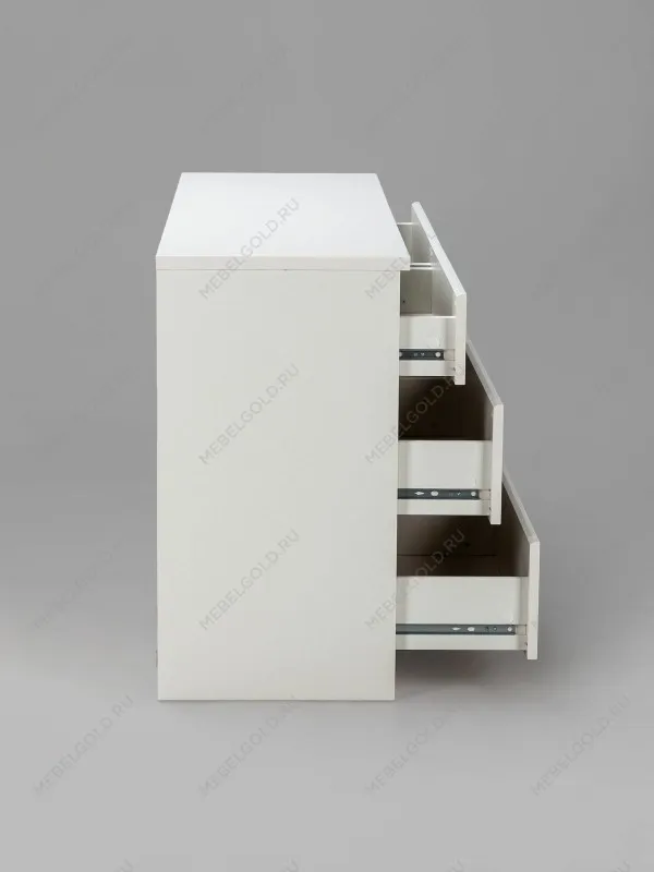 Комод Кастор, 6 ящиков, 129х40х71 см, белый | изображение 11