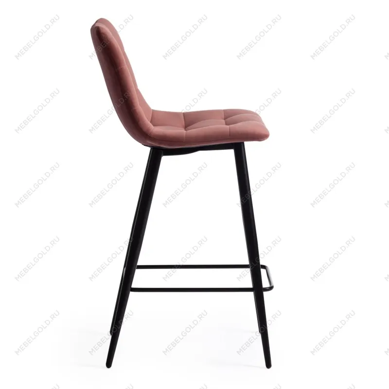 Стул полубарный CHILLY (mod. 7095пб) коралловый barkhat 15/черный | изображение 1