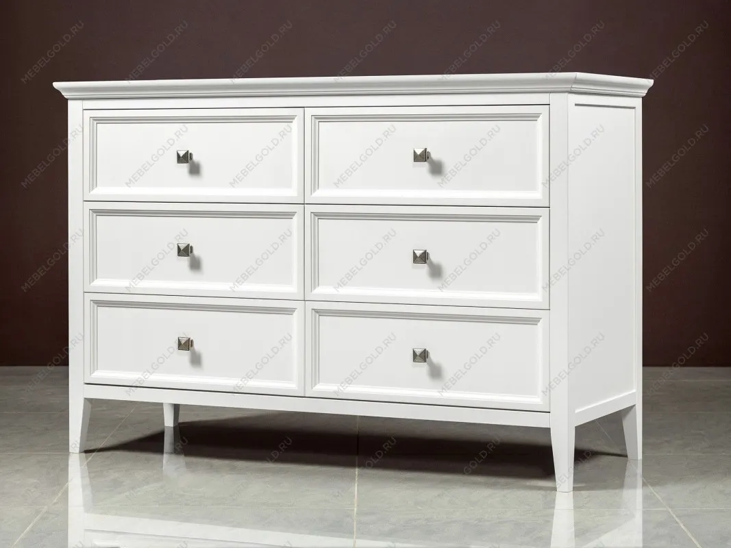 Комод большой 6 ящиков Manhattan (Белый) | изображение 4