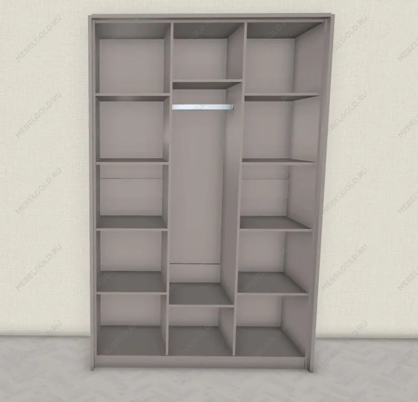 Шкаф Гравита 3-дверный серый камень глянец | изображение 1