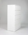 Комод ВАРМА, 5 ящиков, 80х123х40 см, эмаль белая | изображение 9