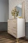 Комод Лара 3 ящика бежевый глянец | изображение 3