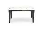 Стол обеденный Halmar FELIX раскладной (белый мрамор/черный) | изображение 1