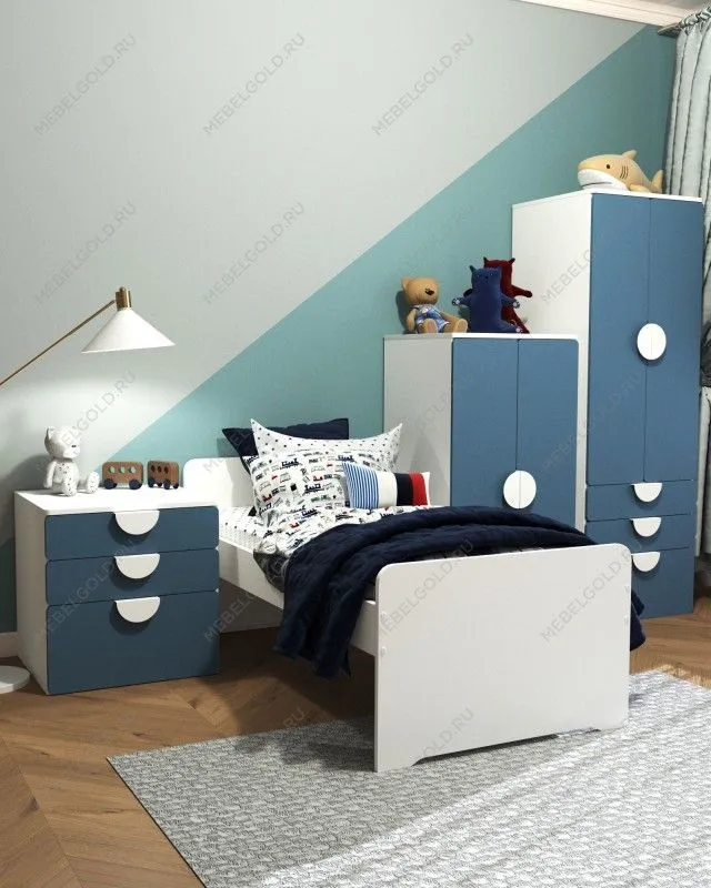 Шкаф Пикси распашной, с двумя дверьми и полкой 60х57х120, озорной василек | изображение 8