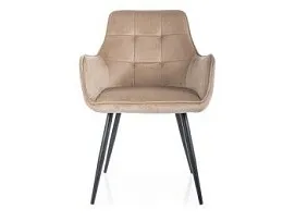 Стул кухонный Signal LEMON Velvet Bluvel 28 (бежевый/черный)