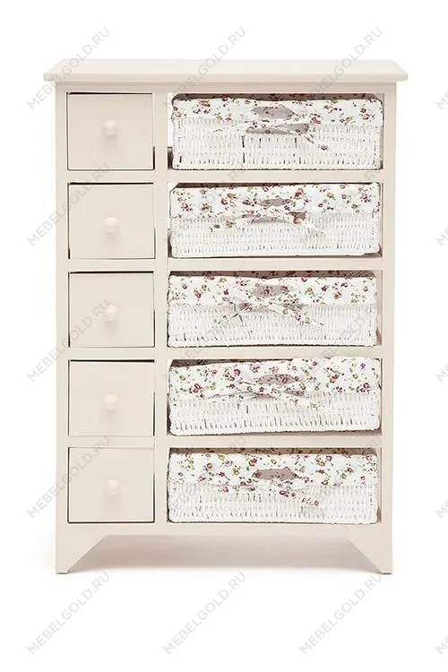 Комод с 5-ю корзинами и 5-ю ящиками Secret De Maison CABAS Белый | изображение 1
