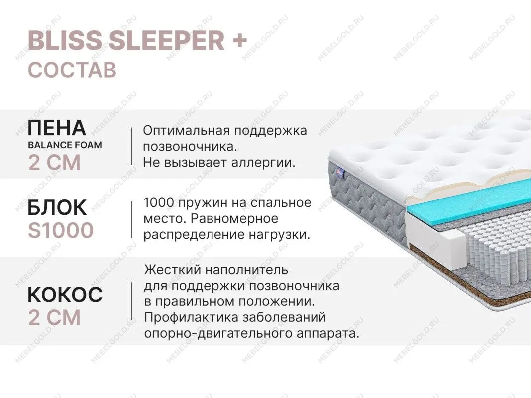 Матрас Bliss Sleeper + 90х200 | изображение 4