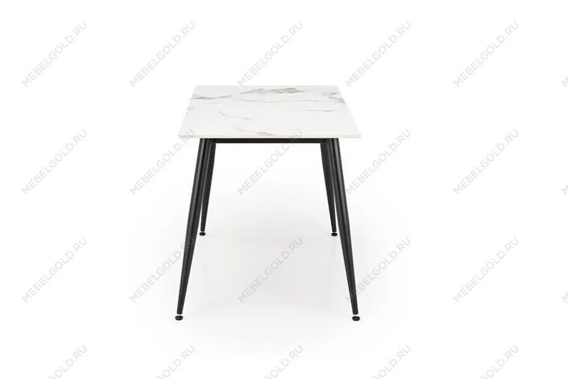 Стол обеденный Halmar EMILIO 120 (белый мрамор/черный) | изображение 3