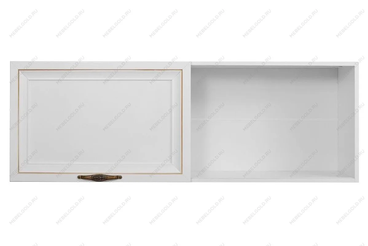 Полка навесная книжная Натали белый глянец - Выставка м. Марьина роща | изображение 1