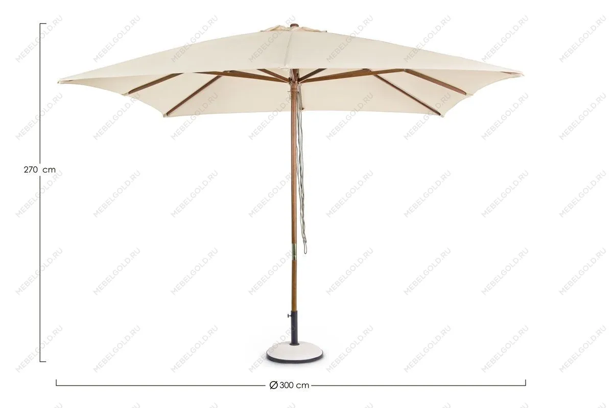 Зонт Неаполь Бежевый 3х3 | изображение 5