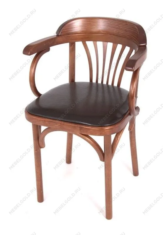 Стул Михаэль мягкий (средний тон, кожзам коричневый) | изображение 10