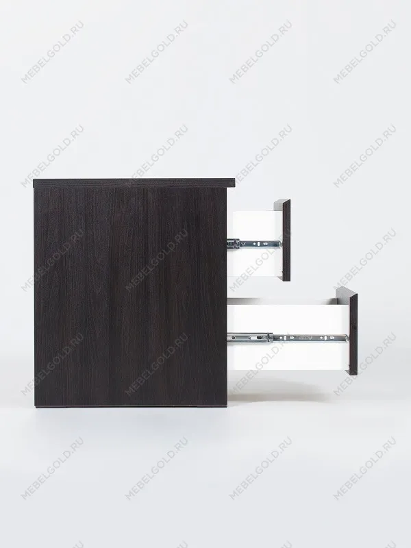 Тумба прикроватная Мальта, 2 ящика, 48х40х54 см, черная, дуб венге | изображение 24