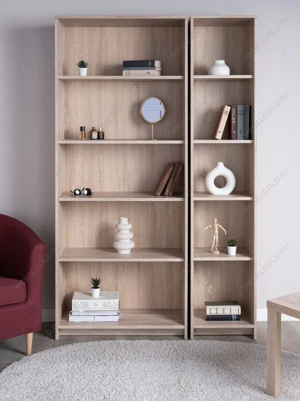Стеллаж Сириус, 5 полок, 39х34х190 см, дуб сонома | изображение 4