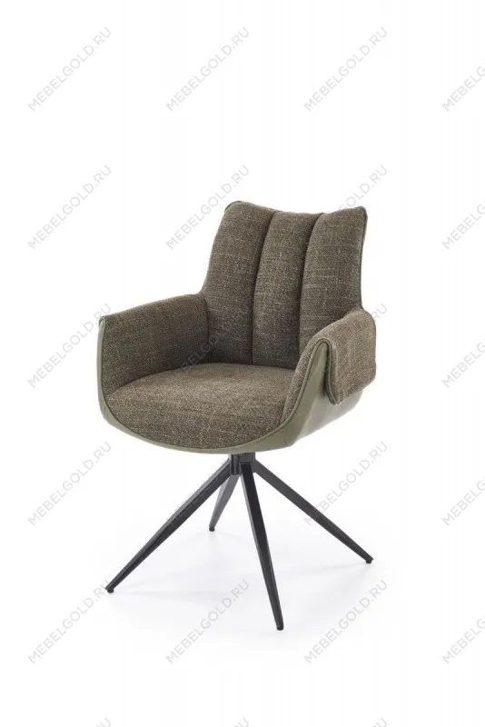 Стул кухонный Halmar K579 поворотный (зеленый/черный) | изображение 3