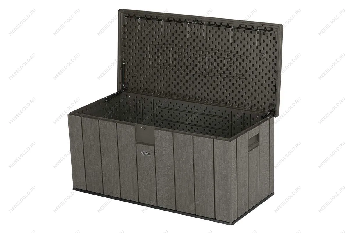 Сундук пластиковый WoodLook, 570 л, серый | изображение 6