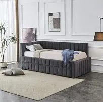 Кровать Halmar DERBY (серый) 90/200