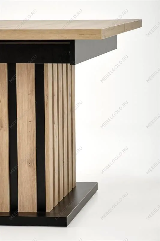 Стол обеденный Halmar LAMELLO 160 раскладной (дуб артизан/черный) | изображение 9