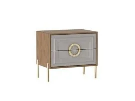 Тумба прикроватная, Палермо (624*410*548) Дуб Каселла коричневый/Экокожа Мокко, 12808