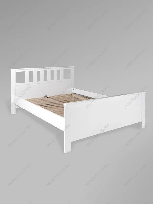 Кровать двуспальная Сага, 160х200 см, белая | изображение 11