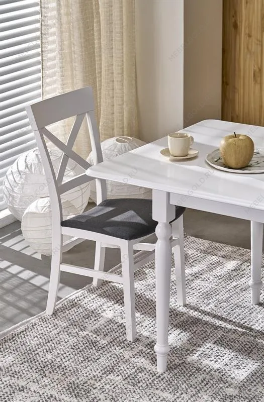 Стол обеденный Halmar NELSON 160 (белый/белый) | изображение 2