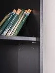 Стеллаж Сириус, 5 полок, 78х35х190 см, черный, дуб венге | изображение 3