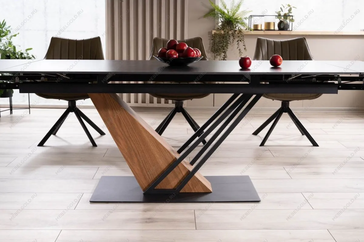 Стол обеденный Signal GENESIS 160 раскладной (черный/ясень) | изображение 5