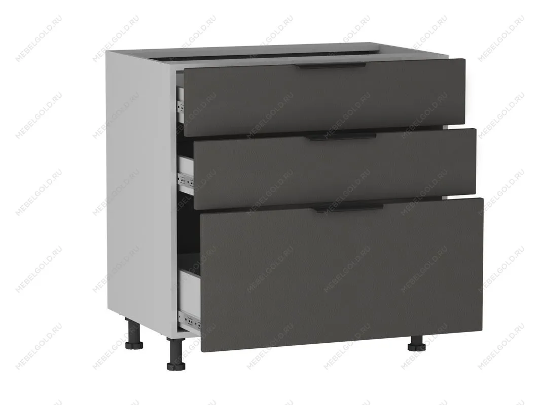 Стол с ящиками СЯ-80 (176/356), Ватель (800*523*820) Экокожа Серый, 23320 | изображение 1