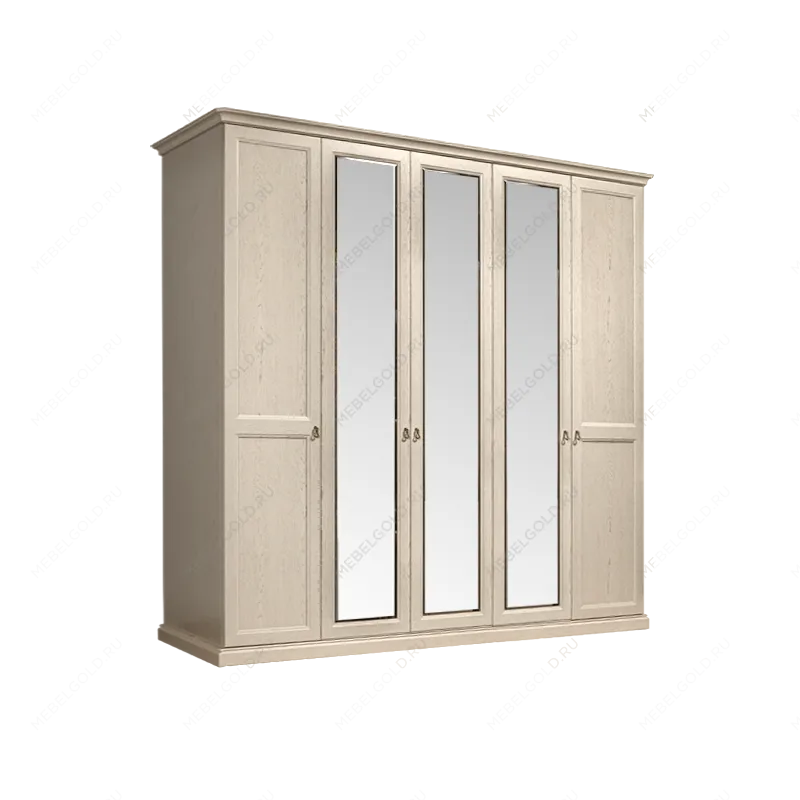 Шкаф 5-и дв. (с зеркалами) для платья и белья Венеция дуб седан ВНШ1/5