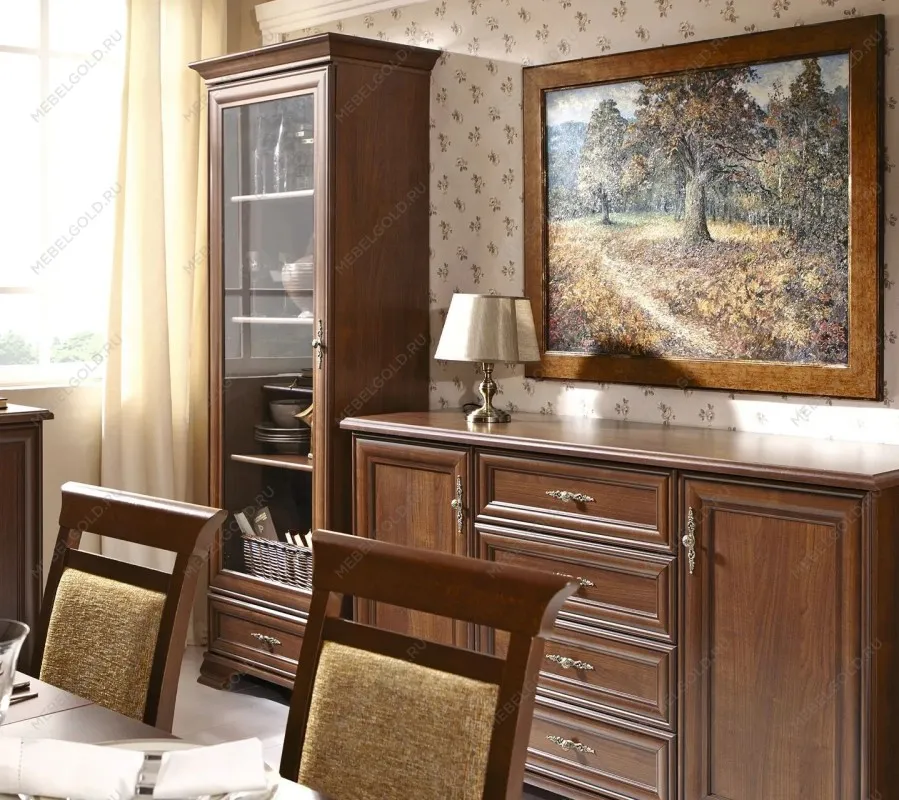 Балашиха - Шкаф с витриной Кентаки REG1W1S каштан | изображение 4