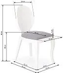 Стул кухонный Halmar VERDI (серый/белый) | изображение 3