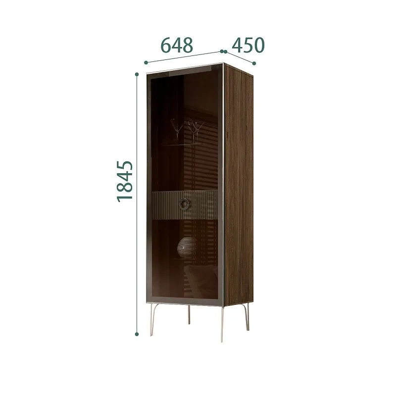 Витрина Bogemia Woodline Fi (Ваниль/Хром) БМВ1-1С