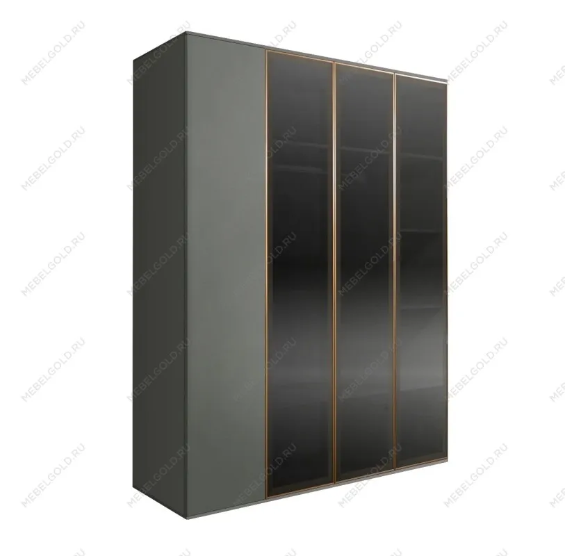 Шкаф 4-х дв. Bogemia Air (Серый/Золото) БМШ2/4(3)