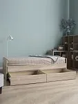 Кровать раздвижная Сириус, с ящиками, 90х200/180х200 см, дуб сонома | изображение 4