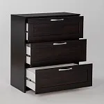 Комод Сириус, 3 ящика, 78х41х94 см, дуб венге, черно-коричневый | изображение 10