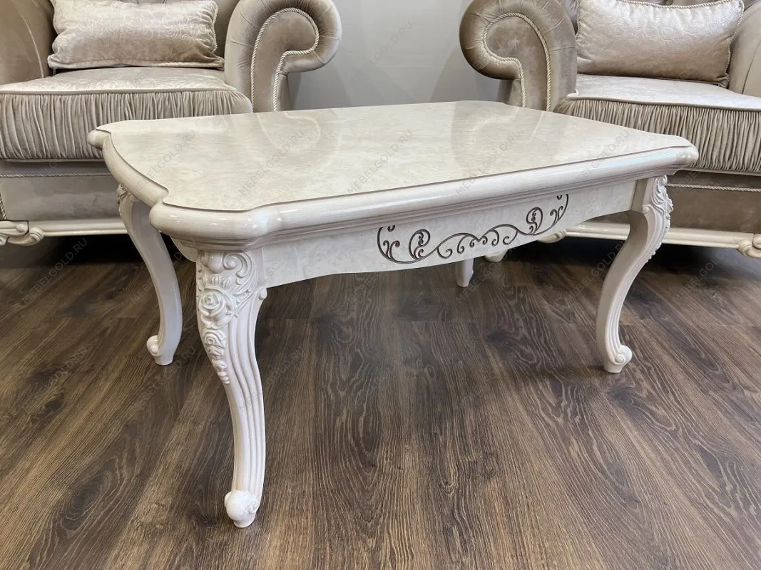 БРОНЬ! м. Марьина Роща - Столик прямоугольный Патрисия крем корень глянец