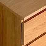 Комод Варма, 6 ящиков, горизонтальный, 160х78х40 см, шпон натурального дерева, дуб беленый | изображение 7