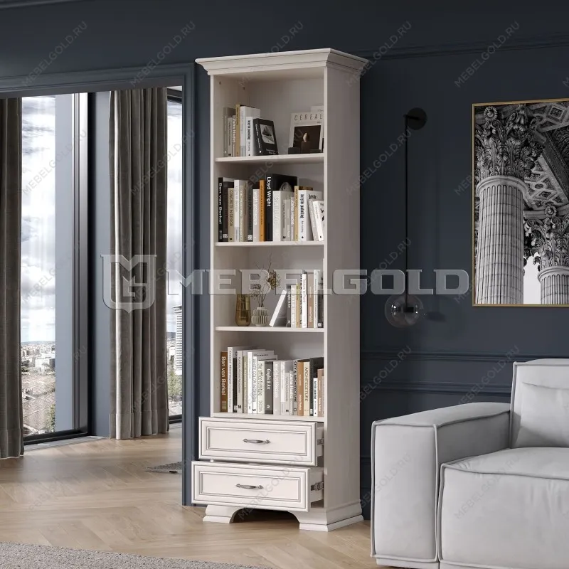 Стеллаж Тиффани 2S вудлайн кремовый | изображение 3