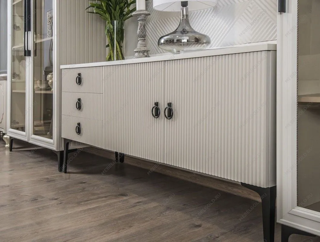 Гостиная Стелла 1+тв+2 светло серый камень | изображение 11