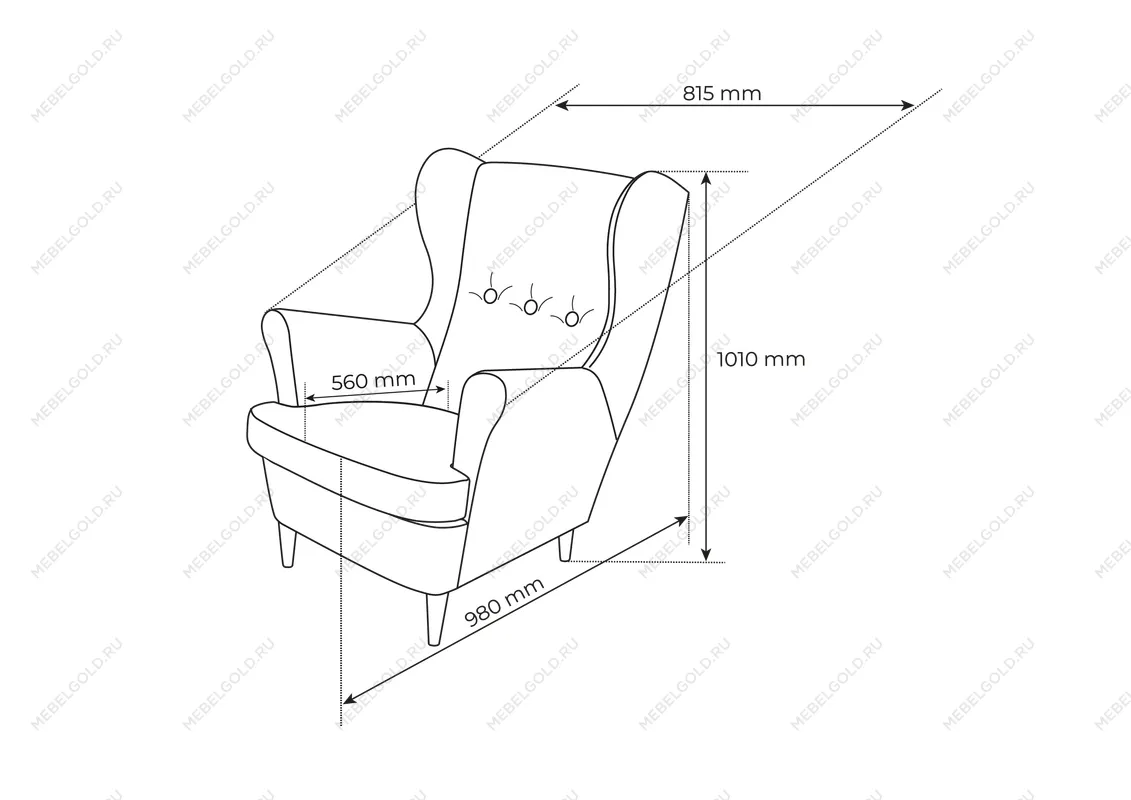 Кресло для отдыха Вало серый, рогожка | изображение 2