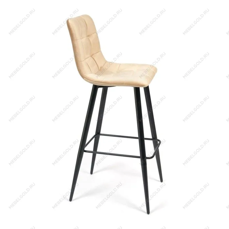 Стул барный CHILLY (mod.7095б) бежевый barkhat 5/черный | изображение 1