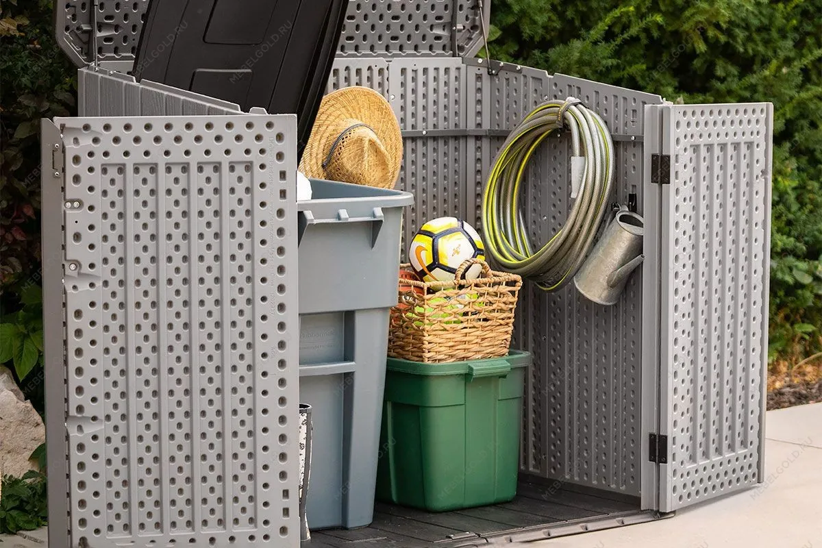 Ящик пластиковый WoodLook, 1380 л, серый | изображение 5