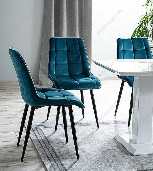 Стул кухонный Signal CHIC VELVET (бирюзовый/черный) | изображение 1