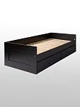 Кровать раздвижная Сириус, с ящиками, 90х200/180х200 см, дуб венге, черно-коричневая | изображение 13
