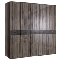 Шкаф 5-ти дверный Римини СОЛО (Орех империя/Золото) РМШ2/5(s)