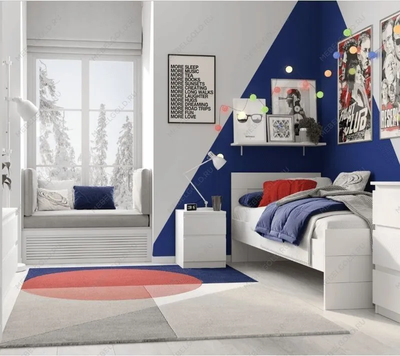 Балашиха - Тумба прикроватная Кастор, 2 ящика, 40х37х49 см, белая | изображение 5