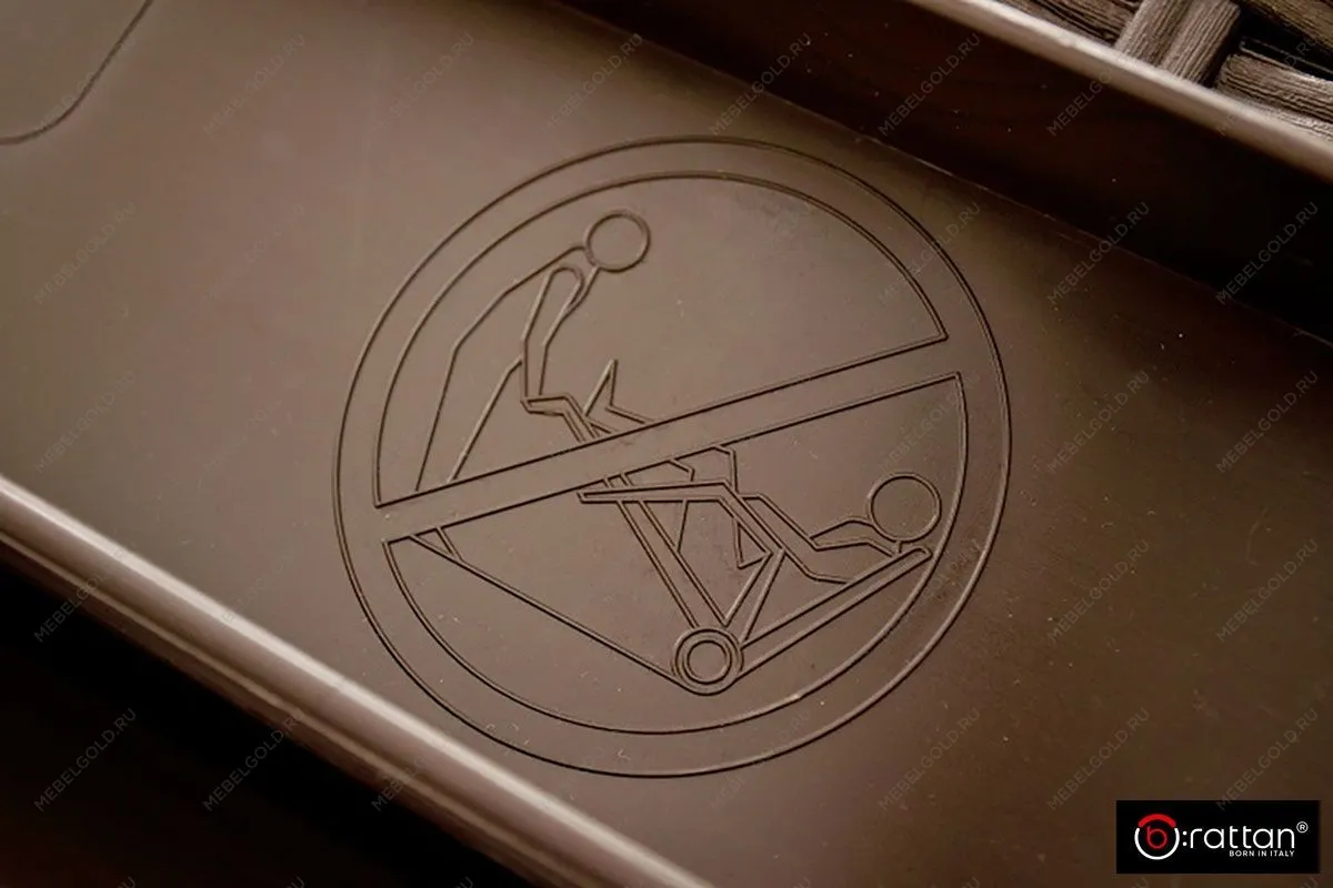 Шезлонг B:rattan MIAMI складной, коричневый | изображение 8