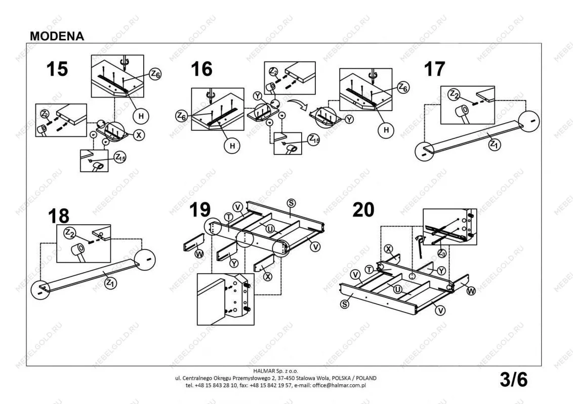 Кровать Halmar MODENA 160 (серый) | изображение 9